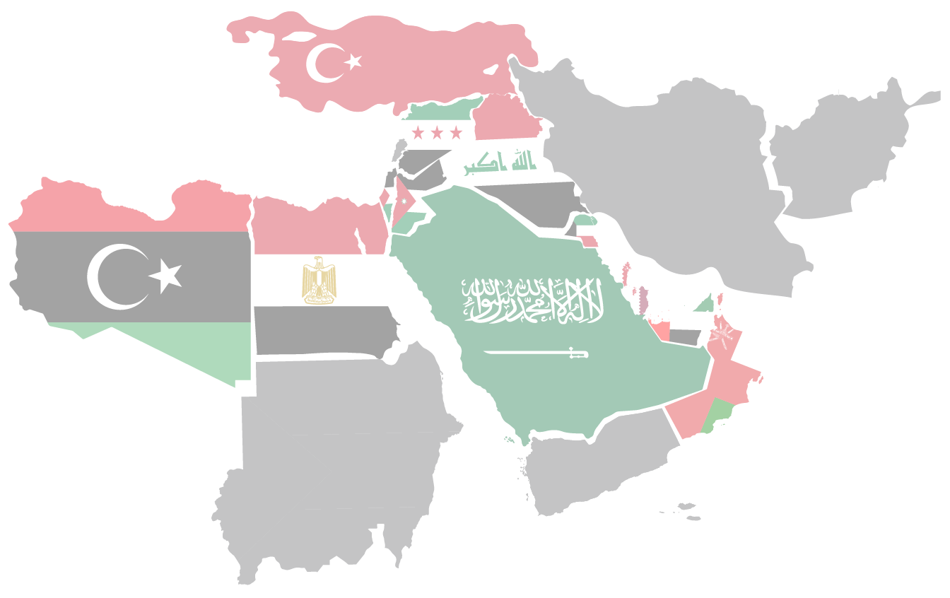 خريطة تغطية شركة الترك الأمن الإقليمية
